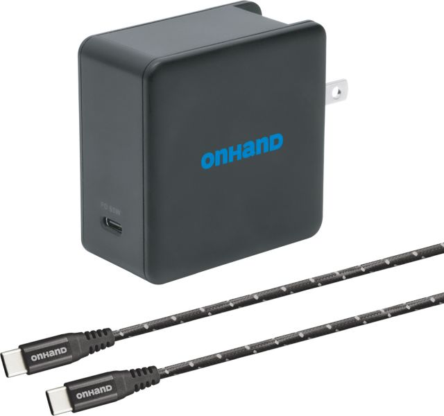 OnHand Universal Laptop Charger, 65W, Black
