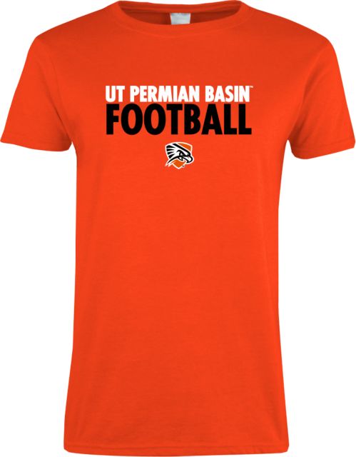 UT Permian Basin Ladies T Shirt UT Permian Basin Football Stacked - ONLINE ONLY